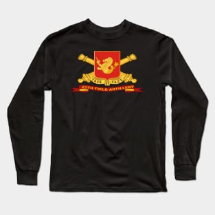 25th Field Artillery w Br - Ribbon Long Sleeve T-Shirt